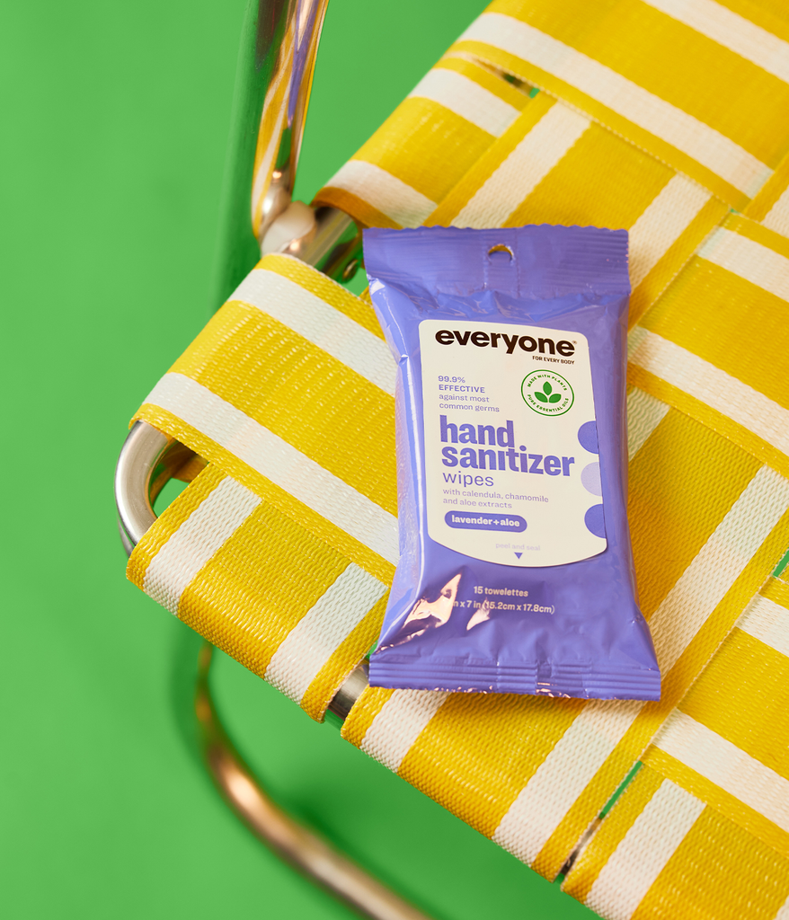 6 Pack Lavender Aloe Resealable Hand Sanitizer Wipes