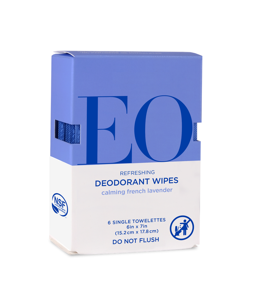 French Lavender Natural Deodorant Wipes EO Products
