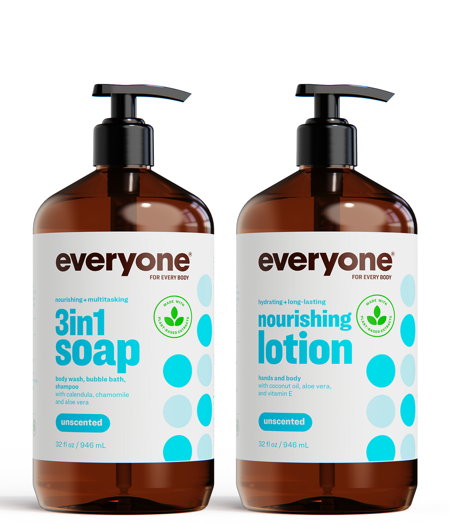 クールな価格でホットなピック Unscented Multipurpose Soap & Lotion Set - Everyone 洗顔グッズ