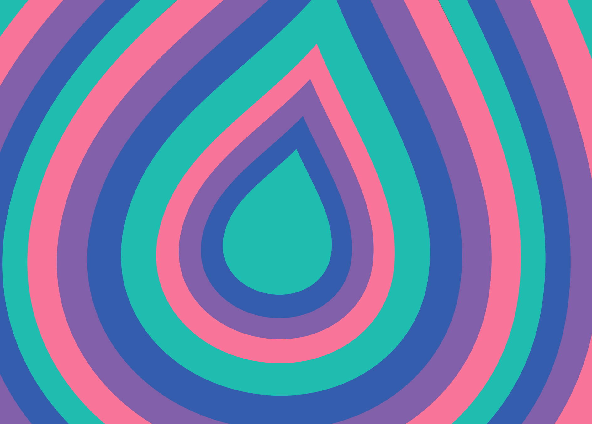 Colorful abstract pattern with concentric shapes in pink, purple, and green.
